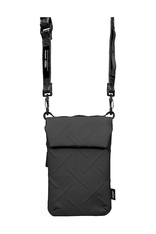 Skinarma Çapraz Vücut Çantası Sling Pouch Juno Cross-hatch Naylon Scout Boyun Askı Kayışlı Siyah
