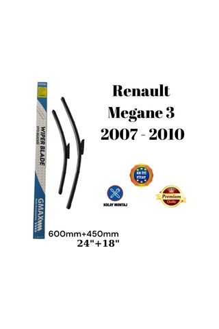 Renault Megane 3 2007 2008 2009 2010 Uyumlu Ön Cam Silecek Süpürgesi Seti 600+450mm