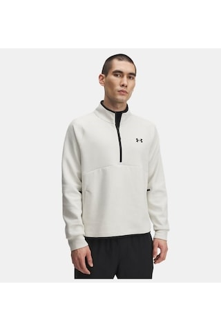 Under Armour Unstoppable Flc Half Zip Erkek Sweatshirt-33323 beyaz