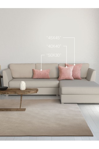 Br Perle Home Daily Series Buğulu Gül Rengi Kırlent Yastık Kılıfı Buğulu Gül