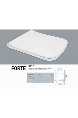 Nkp Forte Duroplast Yavaş Kapanan Klozet Kapağı - Nkp0412