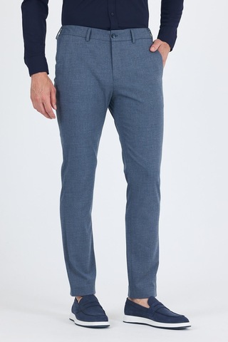 İmza Lacivert Kendinden Desenli Yan Cep Slim Fit Jogger Pantolon 1003250161 Lacivert