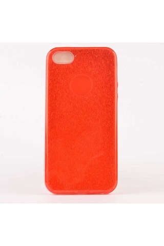 Apple Uyumlu iPhone 5 Kılıf Zore Shining Silikon Kırmızı