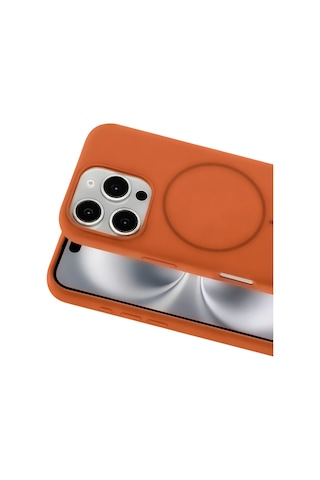 Joko - 939 - Apple iPhone Uyumlu 16 Pro Max Kılıf Jully Magsafe Kapak - Csmo-tex - - Turuncu