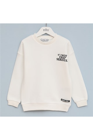 Wanex Kız Çocuk Uzun Kol Kalın Sweat - 32305 Çağla Yeşili