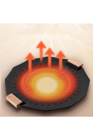 Xurunkeji Açık Hava Taşınabilir Kamp Altıgen Maifan Taş Yapışmaz Dumansız İndüksiyonlu Ocak Gazlı Çift Amaçlı Barbekü Plakası Siyah