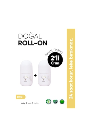 Clooe Doğal Roll On Unisex Ter Kokusu Önleyici 50ml - 2 Li Fırsat Paketi