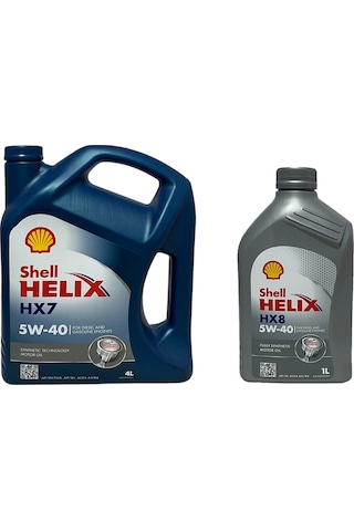 Shell Helix Hx7 5w-40 Motor Yağı 4 L + HX8 5W-40 Motor Yağı 1 L