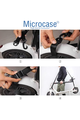 Microcase Ayarlanabilir Scooter Taşıma Askılığı Al5532 Siyah