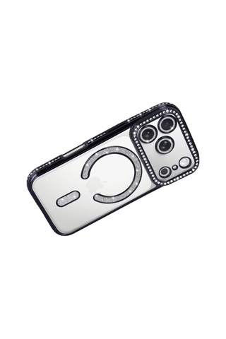 Apple, Uyumlu iPhone 17 Pro Joke Simli Magneticsafe Kılıf Siyah