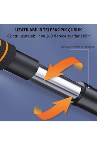Uzayabilir Kar Buz Temizleme Fırçası Çizmeyen Nano Yapı Araç Temizleme Fırçası Siyah