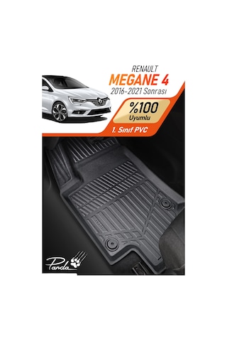 Siyah Renault Megane 4 2016 - 2021 Arası 4d Havuzlu Paspas Takımı