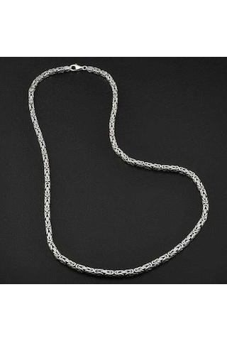 Gümüş Kral Zincir - 3 Mm Köşeli (528843590)