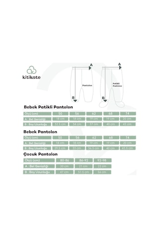 Kitikate Organik Bono Triko Pantolon Natural Krem
