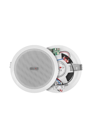 Magicvoice Tpı-350 5 İnç 13.5 Cm Hat Trafolu Alçıpan Asma Tavan Tipi Hoparlör Mağaza Kolon 6w Rms Mp3 Usb Uyumlu Beyaz