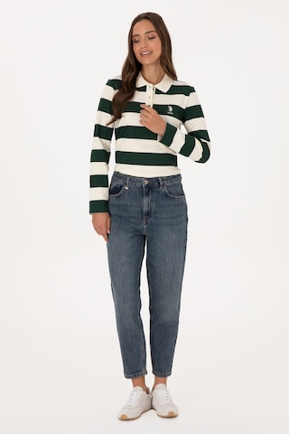 U.S. Polo Assn. Kadın Yeşil Mom High Waist Fit Jean Pantolon 50308815-DN0030