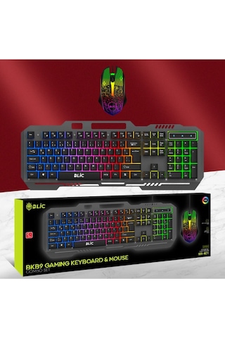 105 Tuş 2'li Fare Ve Klavye Set Kablolu Rgb Led Işıklı Oyuncu Klavye & Mouse Seti Diğer