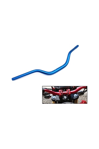 Suntek Evrensel 7/8" 22mm Motosiklet Gidon Çubuğu Orta Mavi