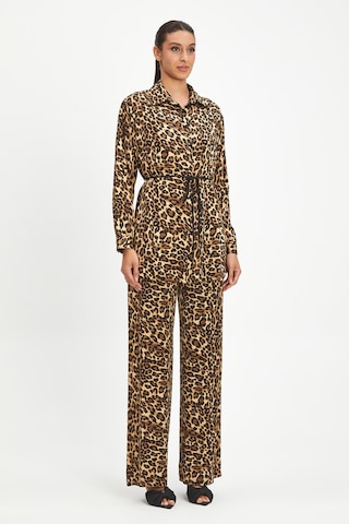 Serpil Exclusive Kadın Leopar Desenli Takım - Kemer Detaylı, Modern Ve Şık Tasarım - Günlük Ve Özel Kullanımlar İçin Takım Camel