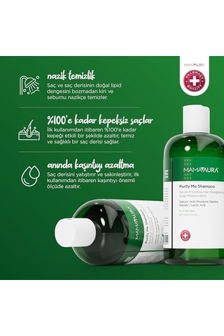 Purify Me Şampuan, Kepek Görünümünü Azaltmaya Yardımcı Ve Kaşıntıyı Yatıştırmaya Destekleyen Arındırıcı Şampuan, 250 Ml 45301144