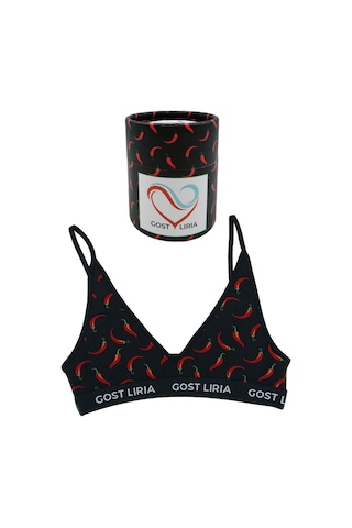 Gost Liria - Pepper Desenli Kadın Bralet Siyah