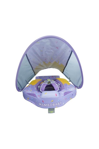 Mambobaby Yüzme Simidi - Purple Ice Cream, Emniyetli, Gölgelikli Ve Ayak Destekli