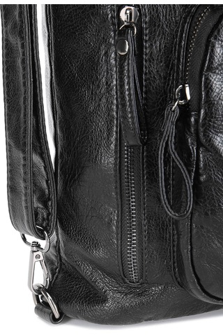 Yıkama Deri Hem Sırt Hem Omuz Kadın Çantası 21-k Barcelona 1580 Yeşil