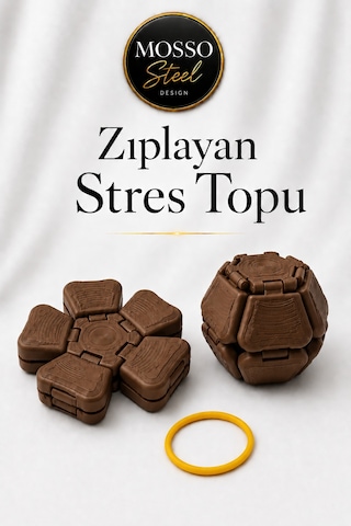 Zıplayan Stres Topu Clicker Stres Topu Lastik Mekanizmalı 3d Baskı Mekanik Fidget Oyuncak Ms-4