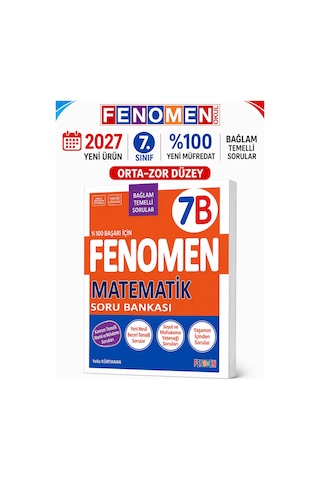 2027 7.sınıf 7b Matematik Bağlam Temelli %100 Maarif Yüzyıl Yeni Müfredat Soru Bankası Orta-zor Yeni Ürün