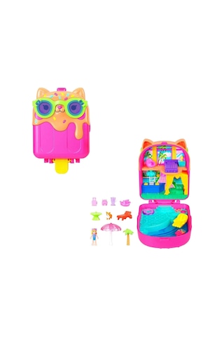 Polly Pocket Ve Maceraları Kompakt Oyun Seti Kitty Popsicle Resort Jfg56-jcb17