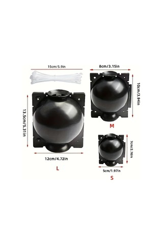 Willowhaven 9/10 Yeniden Kullanılabilir Bitki Kök Kutusu, 10 Orta Siyah + 20 Bağ Kelepçesi