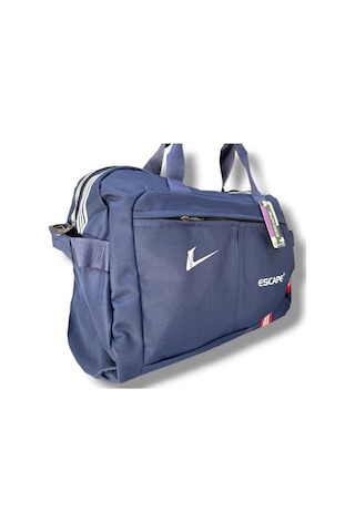 Escape 112-25 Polyester Kareli Kumaş Seyahat Çantası Lacivert