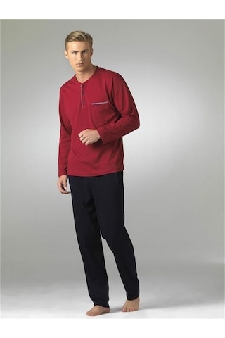 Pierre Cardin Bay Penye Pijama Takım Uzun Kol 5454