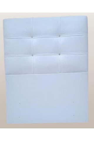 Başlık Dk Tek Kişilik 90'lık Model Suni Deri Beyaz Kumaş El Yapım