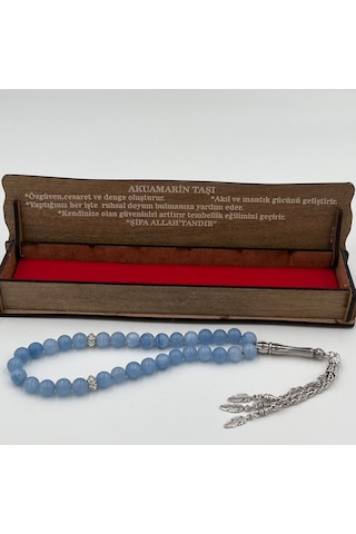 Lapis Lazuli Taşlı Erkek Tesbih Özel Ahşap Kutulu Hediyelik Tesbih Şık Erkek Hediyesi Tb24 19268436