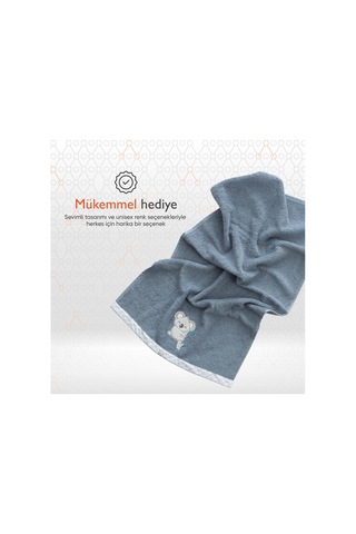 Gezenbebe Hero Nakışlı Bebek Çocuk El Ve Baş Havlusu 50x90 Mavi