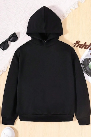 God Loves You Baskılı Erkek - Kız Çocuk Rahat Kalıp Sweatshirt Siyah