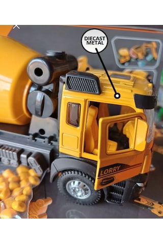 Metal Ön Beton Mikseri Harç Kamyonu Kırılmaz Koleksiyon Model İş