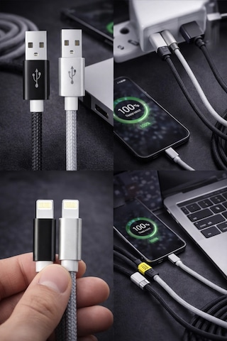 Platoon Pl-8930 Usb To Apple Uyumlu iPhone Lightning Hızlı Şarj Ve Data Kablosu