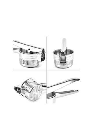 Tilbe Home Patates Ezici Press Meyve Nar Sıkacağı Patates Püre Yapıcı Mutfak Hazneli Çelik Mevye Lim Çelik