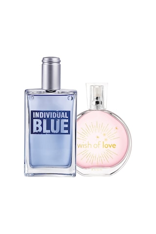 Avon Individual Blue Erkek Parfüm 100 ML + Wish Of Love Kadın Parfüm 50 ML