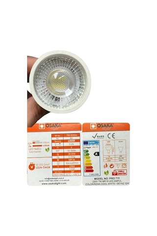 10 Adet Osaka 7w 50w Beyaz Işık 6500k G4 Duylu İğne Bacak Led Çanak Ampul