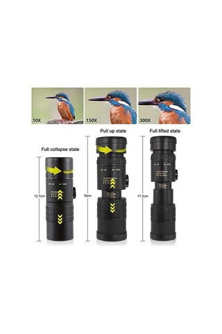 4k 10-300x40mm Hd Zoom Yüksek Güç Prisiz Monoküler Teleskop, Yaban Hayatı