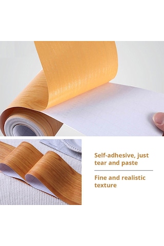 10m/rulo Pencere Eşiği Bel Hattı Duvar Kağıdı Kapı Çerçevesi Kılavuz Çizgisi Ev Dekorasyonu Süpürgelik Çizgisi Kahve