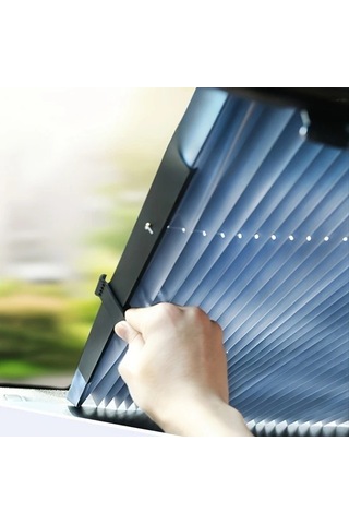 Boatshop1 Araba Güneşlik Siyah Ayarlanabilir Uv Korumalı Rüzgarlık Çoğu Araç İçin Kolay Kurulum