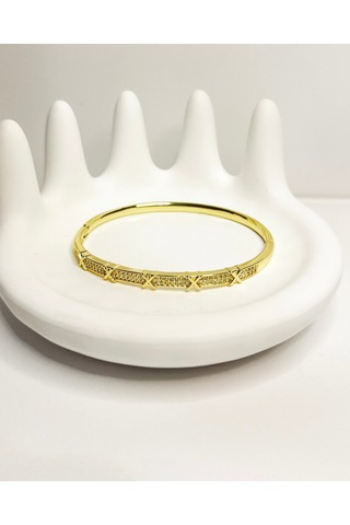 Gold Taşlı X Kelepçe Çok Renkli