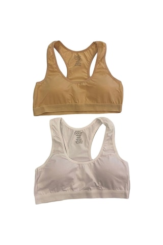Underwear Bodyway 2'li Pedli Sporcu Büstiyer 90-95 Ten Rengi - Beyaz