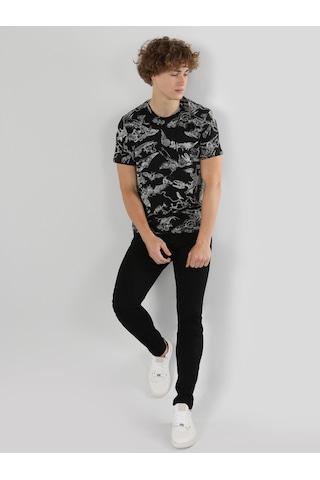 Colin'S Regular Fit Bisiklet Yaka Baskılı Siyah Erkek Kısa Kol Tişört Cl1061147_Q1.V1_Blk