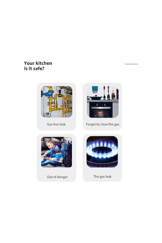 Xindoker Kablosuz Zararlı Gaz Alarm Dedektörü, Yüksek Sesli Alarm, Çoklu Durum Göstergesi, Otomatik Hava Kesme, Güvenlik