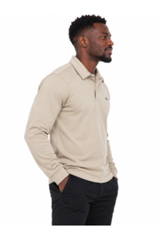 Lacoste Polo Çıt Çıt Kapama Dar Kesim Bej Uzun Kol Açık Bej